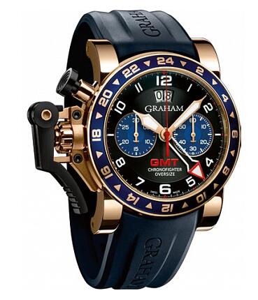 Review Replica Watch Graham Chronofighter Oversize GMT Blue Gold 2OVGR.B26A - Click Image to Close